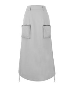 Long Skirt Kaki - LSK - Xám