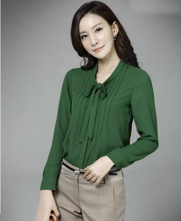29+ mẫu áo sơ mi nữ màu xanh và cách tôn dáng siêu đẹp