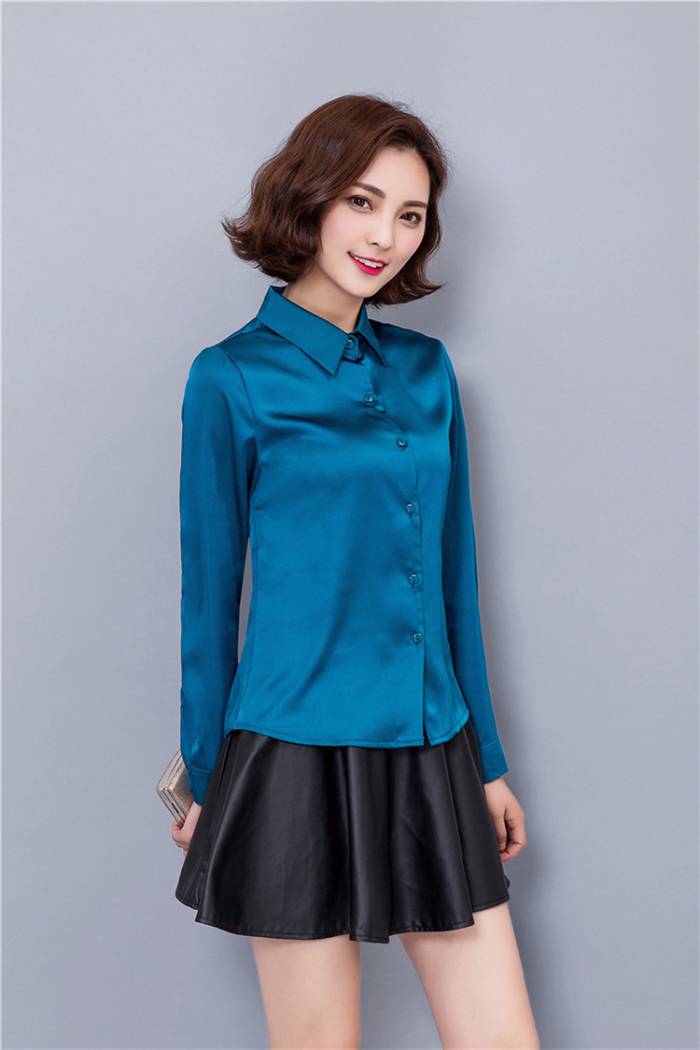 29+ mẫu áo sơ mi nữ màu xanh và cách tôn dáng siêu đẹp