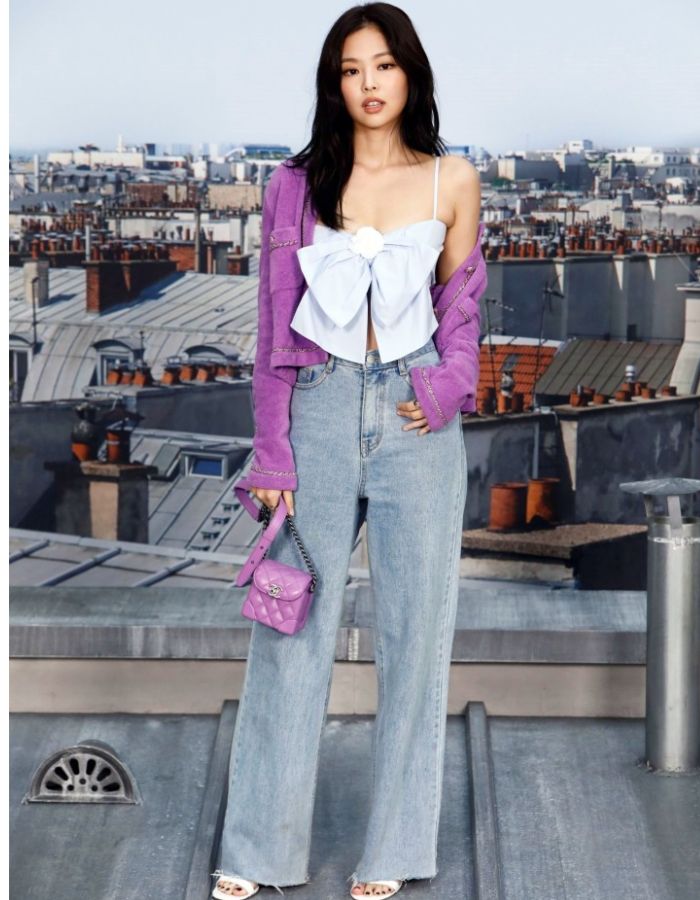 10 Cách phối quần jeans nữ lưng cao Hàn Quốc - Kiến thức