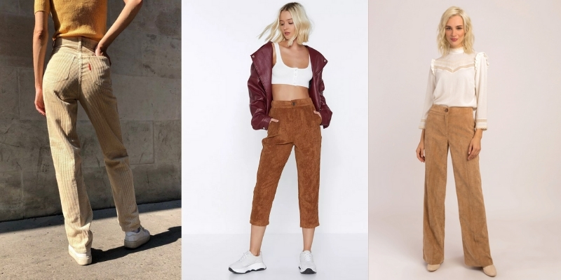 Phối đồ với quần nhung cực xinh Fashionista CHẤT