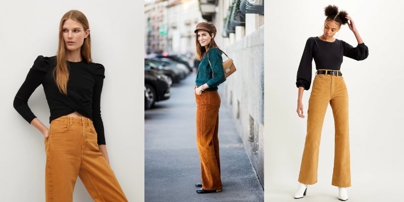 Phối đồ với quần nhung cực xinh Fashionista CHẤT