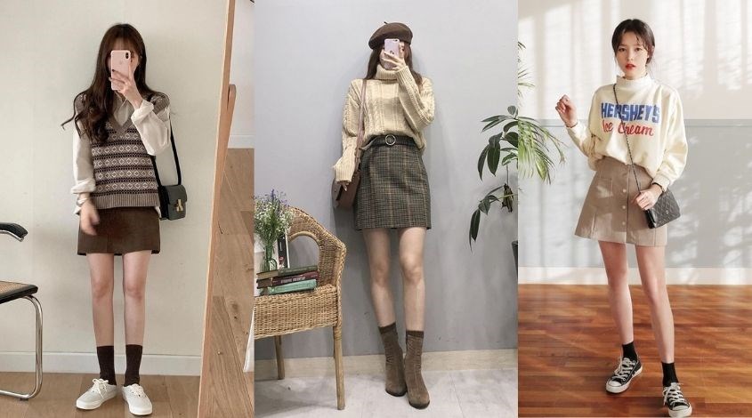 Mặc quần váy cho dịp này Quần giả váy phối với áo gì đẹp và thời trang nhất