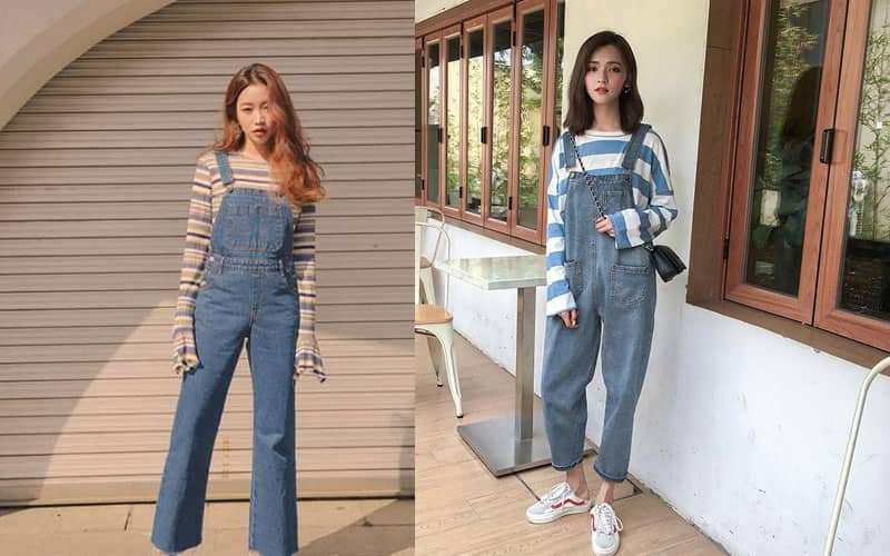 Loại áo nào hấp dẫn hơn với quần yếm?