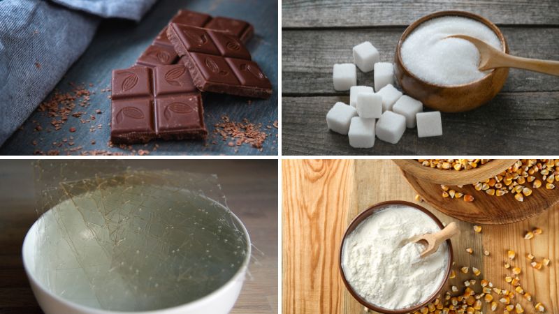 Nguyên liệu làm kẹo dẻo socola Nguyên liệu làm socola marshmallow