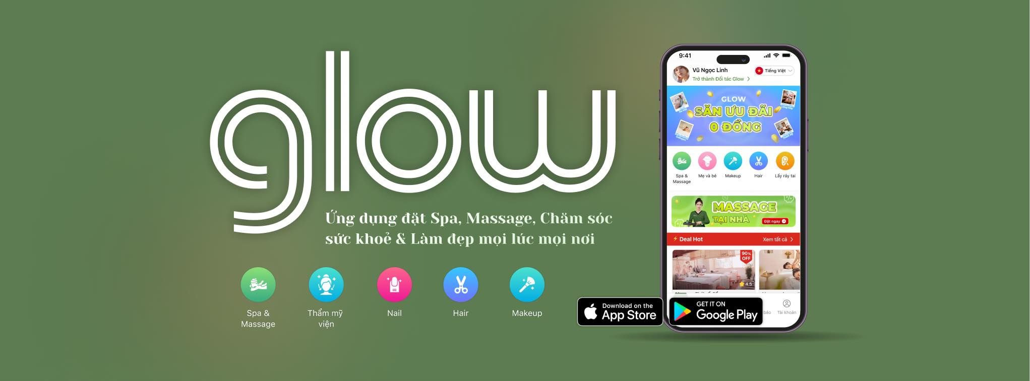 Ứng dụng Glow massage tại nhà là gì?