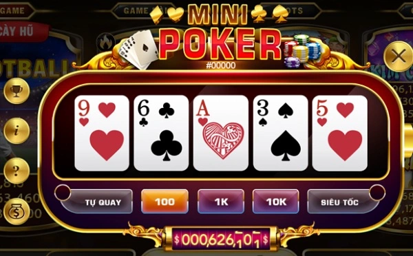Luật chơi Mini Poker và cách nổ hũ dễ nhất khi quay Mini Poker