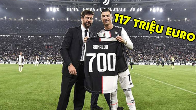 Cristiano Ronaldo – 117 triệu euro