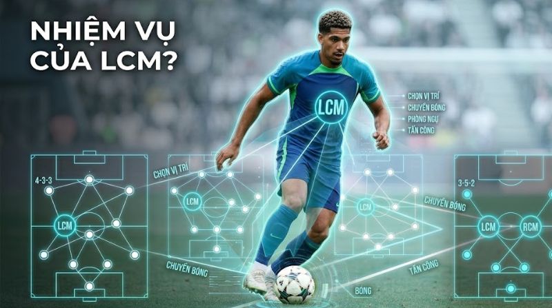 LDM trong các sơ đồ chiến thuật bóng đá